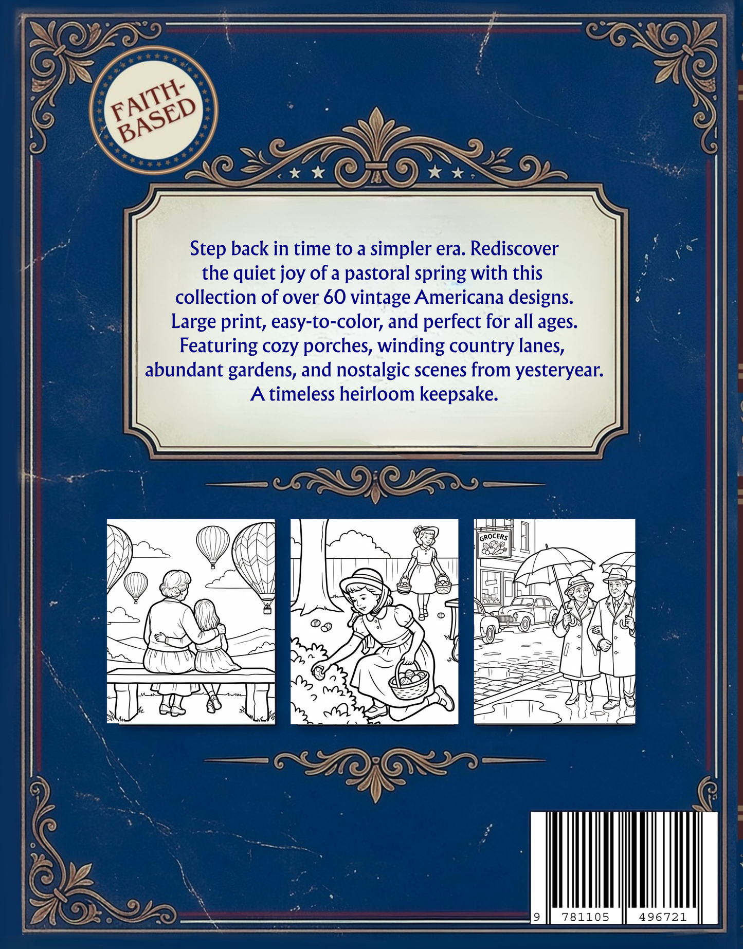 Springtime Blessings Coloring Book YESTERYEAR LARGE PRINT